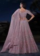 Dusty Rose Pink Designer Lehenga Choli With Dupatta