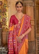 Mustard Yellow Banarasi Silk Weaving Work Saree