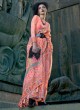 Peach Pashmina Silk Woven Saree