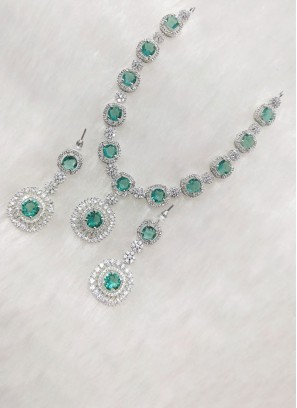 Festive Wear American Diamond Elegance Necklace Set