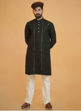 Festive Wear Black Kurta Pajama