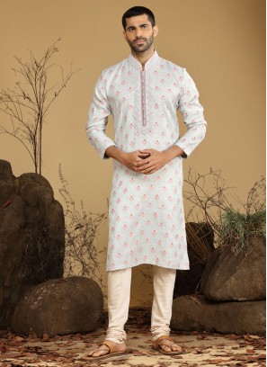 Festive Wear Embroidered Silk Kurta Pajama