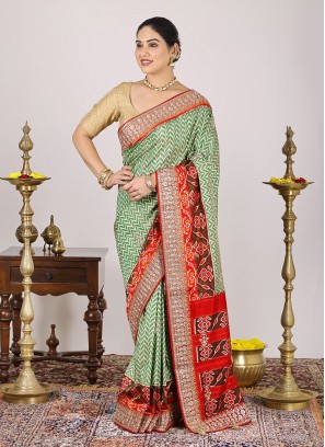 Festive Wear Pure Silk Patola Woven Saree