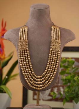 Five Layered Mala In Golden Color