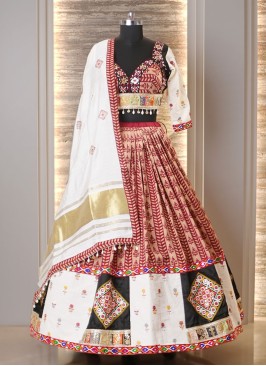 Garba Special Multicolored Art Silk Chaniya Choli