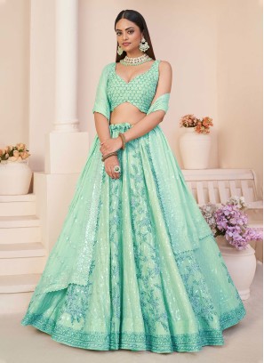 Stylish Pink Color Soft Net Designer Party Wear Trendy Lehenga Choli