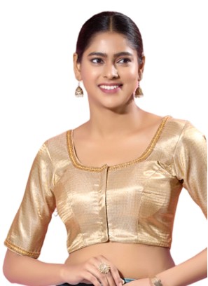 Golden Cream Blouse In Tissue Silk