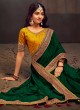 Green Artificial Silk Ceremonial Classic Saree