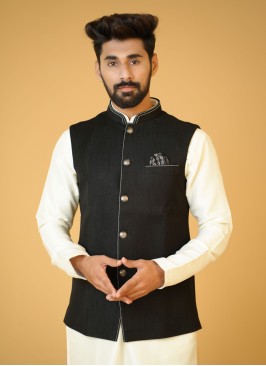 Imported Black Mens Wear Nehru Jacket