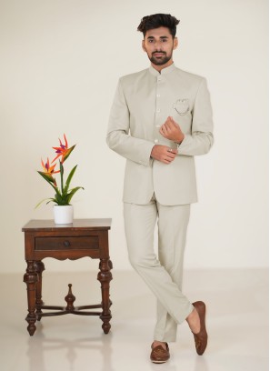 Imported Pista Green Designer Jodhpuri Suit