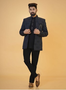 Jacket Style Fancy Jodhpuri Suit For Wedding