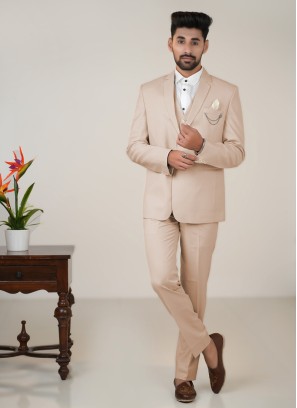 Khakhi Color Tuxedo Suit For Men