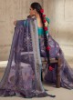 Lovely Lavender Color Printed Festive Wear Saree