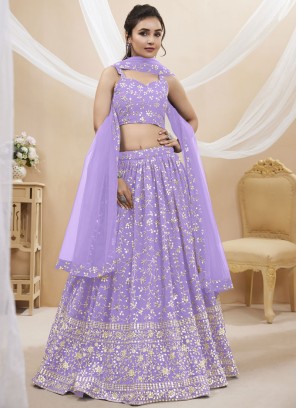 Lovender Color Party wear Lehenga Choli :: MY SHOPPY LADIES WEAR