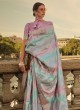 Multi Color Festive Woven Satin Silk Saree