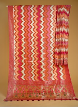 Modal Silk Multi Colored Traditional Saree