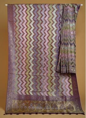 Multi Color Classic Saree In Modal Silk