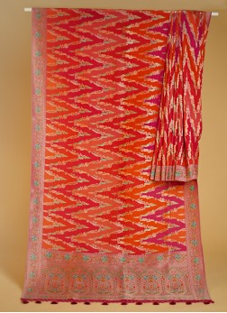 Multi Color Pashmina Silk Saree With Weaving Work