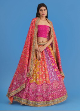 Multi Color Patola Printed Designer Silk Lehenga Choli