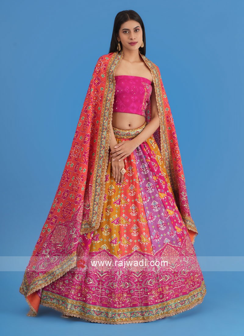 Navratri Special Patola Print Lehenga Choli | Chaniya Choli Blouse |  3d-mon.com