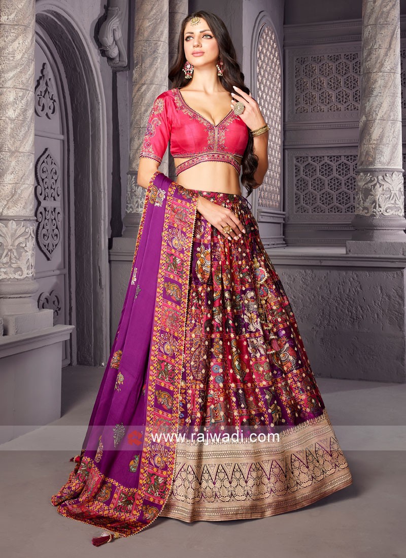 Buy HALFSAREE STUDIO Gajari Zari Woven Lehenga Choli in Kanjivaram Silk  Online at Best Prices in India - JioMart.