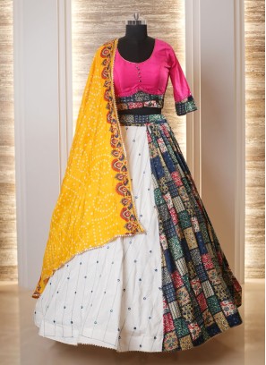 Multi Colored Navratri Special Cotton Chaniya Choli