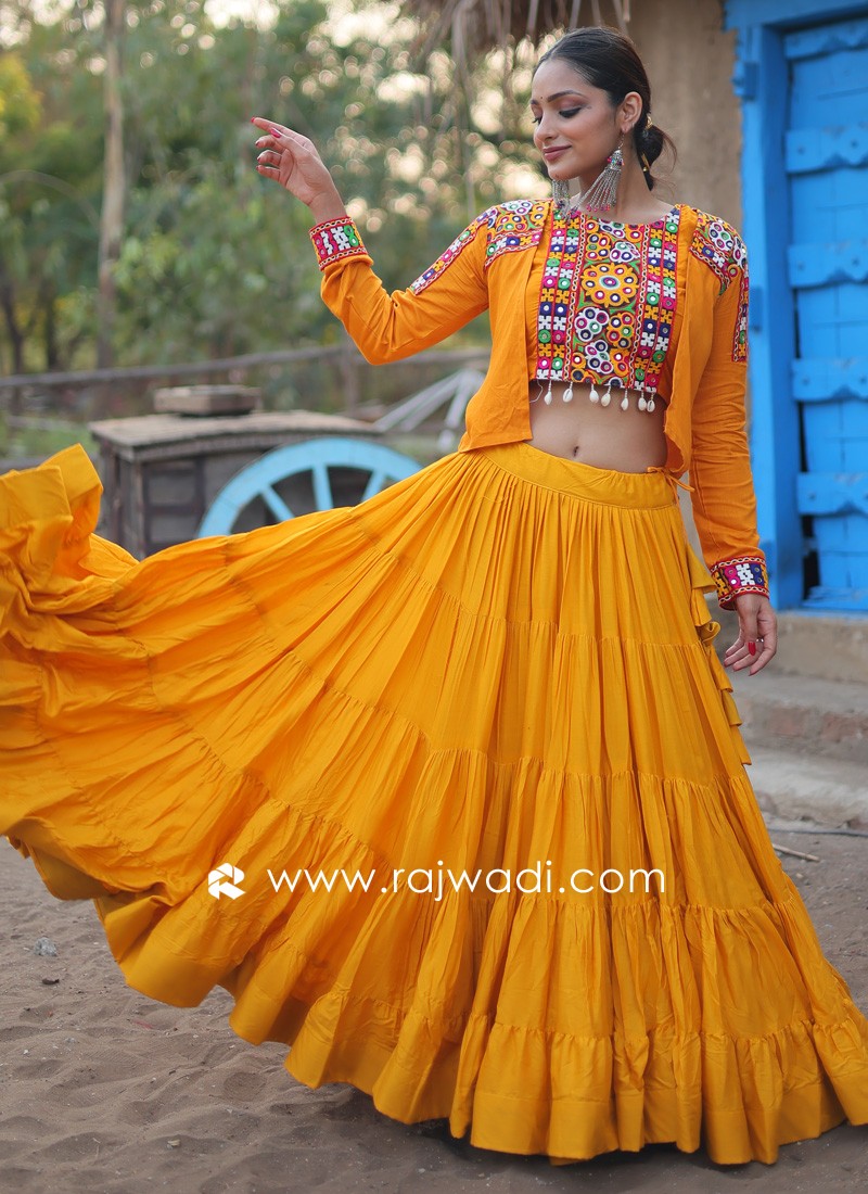 Chaniya choli yellow hotsell