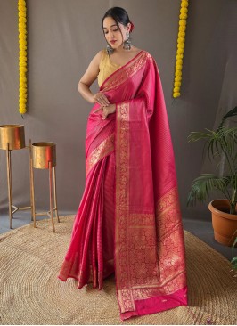 Mystic Rani Color Weaving Designer Saree