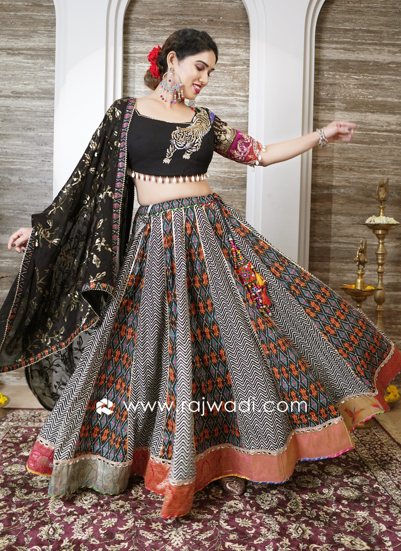 Printed chaniya best sale