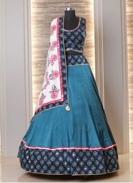 Navratri Special Rama Green Cotton Chaniya Choli