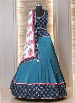 Navratri Special Rama Green Cotton Chaniya Choli