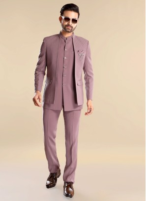 Onion Pink Jodhpuri Set With Jacket