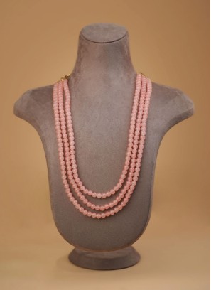 Pink Pearl Wedding Wear Mala