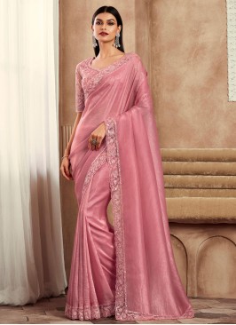 Wedding Wear Pink Silk Saree