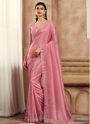 Wedding Wear Pink Silk Saree