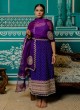 Purple Bandhani Printed Pant Style Suit With Embroidered Dupatta