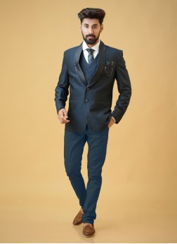 Rama Color Tuxedo Suit In Imported Fabric