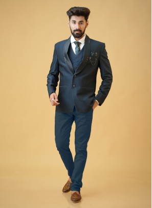 Rama Color Tuxedo Suit In Imported Fabric