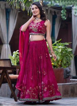 Gorgeous Rani Chinon Silk Festive Lehenga Choli