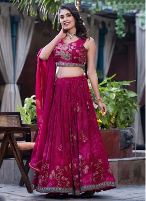 Gorgeous Rani Chinon Silk Festive Lehenga Choli