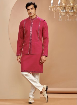 Rani Color Festive Wear Nehru Jacket Set