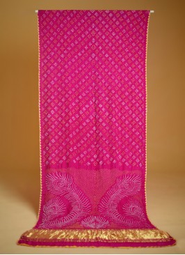 Rani Gajji Silk Bandhani Festive Saree