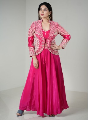 Buy Pink Tier Dress with Jacket Online in India