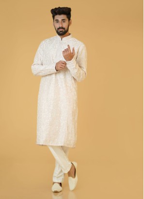 Raw Silk Lilac Kurta Pajama For Men