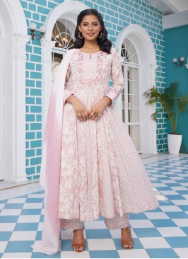 Readymade Anarkali Suit With Palazzo Bottom