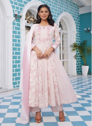 Readymade Anarkali Suit With Palazzo Bottom