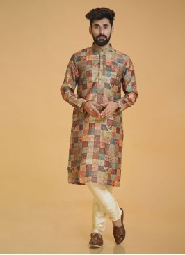 Readymade Multi Color Silk Kurta Pajama