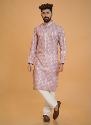 Readymade Printed Kurta With Churidar Bottom