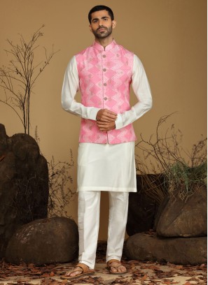 Readymade Silk Fabric Nehru Jacket For Mens