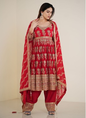 Cotton Embroidered Ladies Afghani Suit at Rs 1363 in Jamshedpur | ID:  27546843591